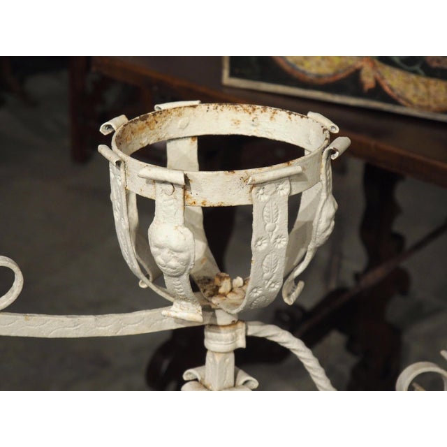 Large Antique French Wrought Iron Château Fireplace Landier Screen, Circa 1890 For Sale - Image 13 of 18