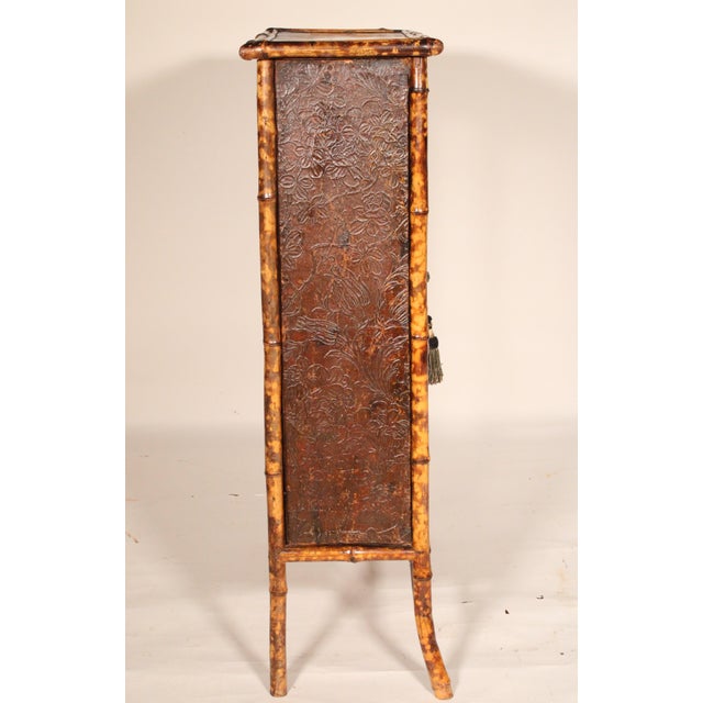 Aesthetic Movement Bamboo and Lacquer Bookcase For Sale - Image 4 of 10
