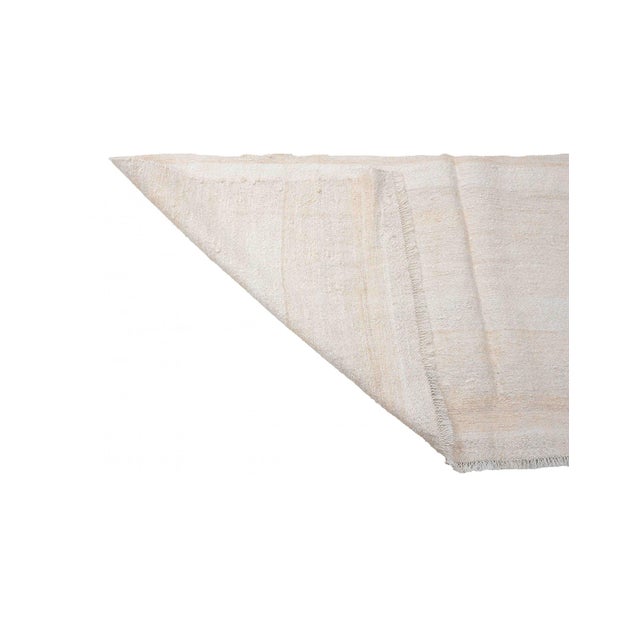1960s Vintage Modern Turkish Hemp Kilim Rug - 4`10" X 8`6" For Sale - Image 5 of 6