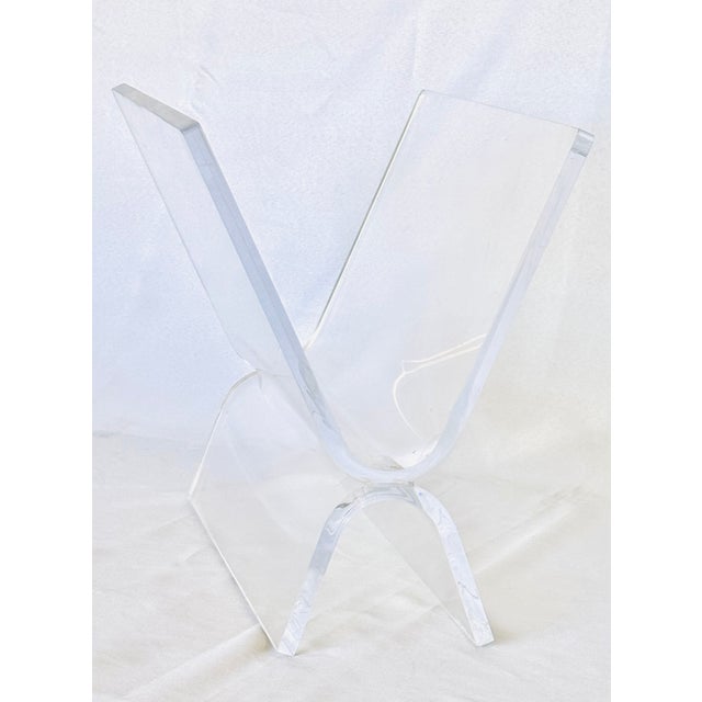 Mid-Century Modern Mid 20th Century Lucite Magazine Holder For Sale - Image 3 of 15