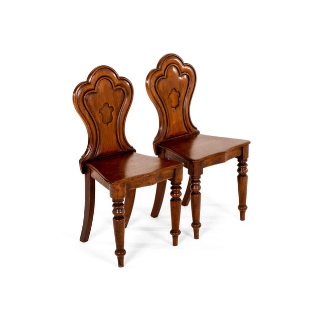 Set of Mahogany Hall Chairs For Sale - Image 3 of 13