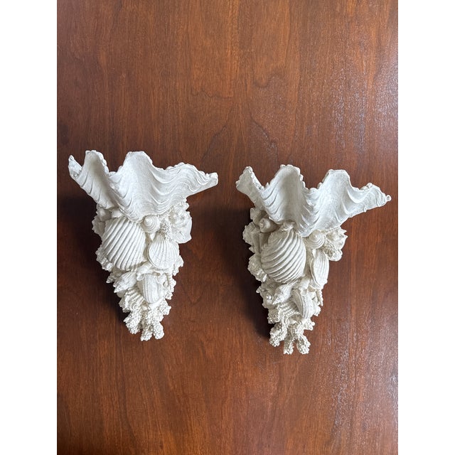 Sculpture Materials Vintage Grotto Style Wall Sconces— A Pair For Sale - Image 7 of 11
