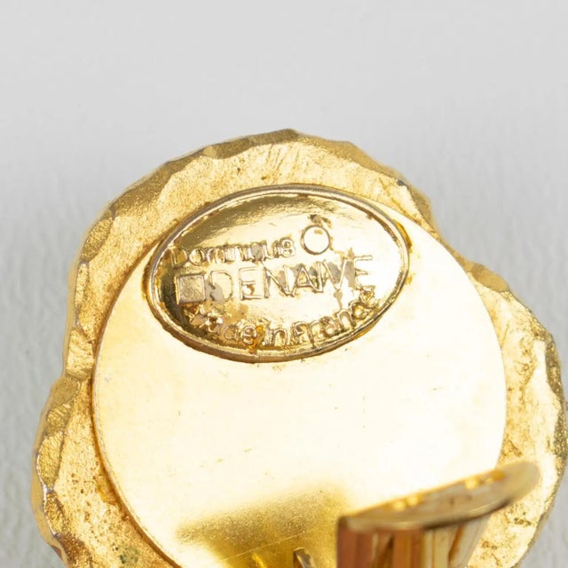 Dominique Denaive Green and Blue Ceramic Dangle Clip Earrings For Sale In Atlanta - Image 6 of 7