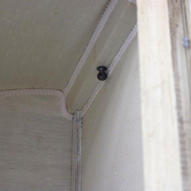 French Provincial Louis XVI Style Three-Door China Cabinet C1920 For Sale - Image 12 of 18