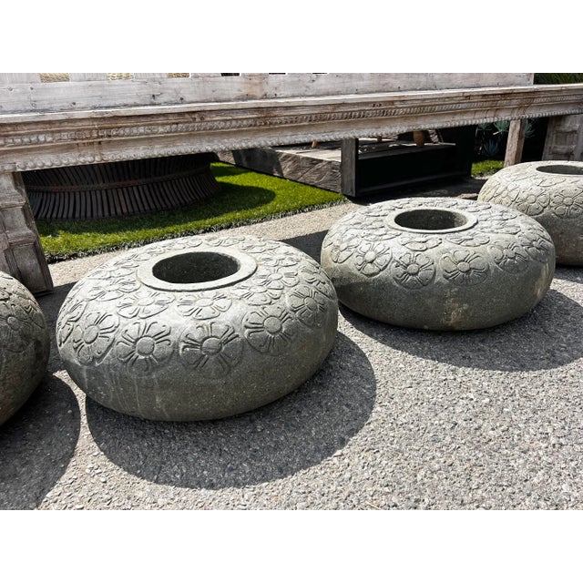 Vintage Java Stone Flower Pot For Sale In Los Angeles - Image 6 of 7