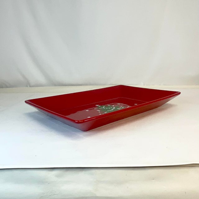 1980s 1980s Vintage German Waechtersback Christmas Tree Extra Large Sandwich Tray. For Sale - Image 5 of 10