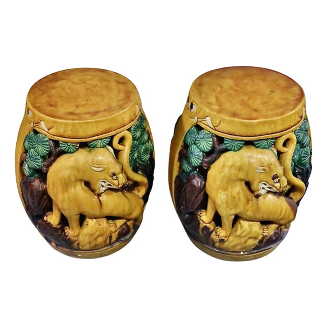 Pair Chinese Garden Seats For Sale