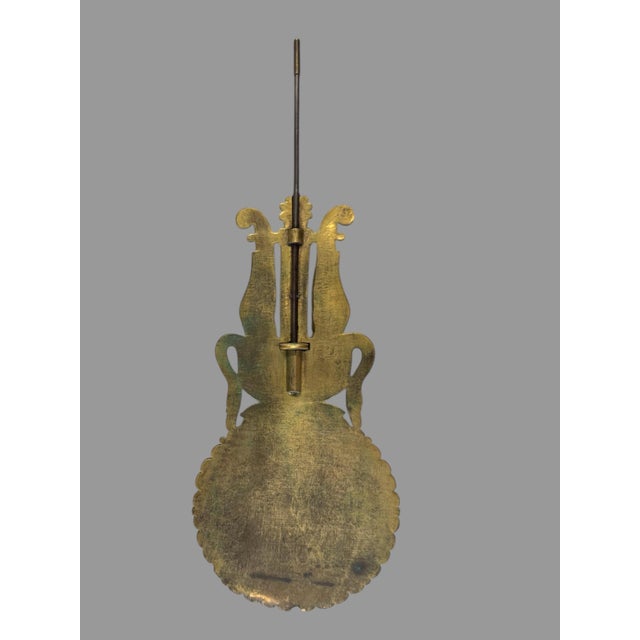 Antique French Empire Ebonized & Ormolu Decorated Portico Mantel Clock For Sale - Image 6 of 12