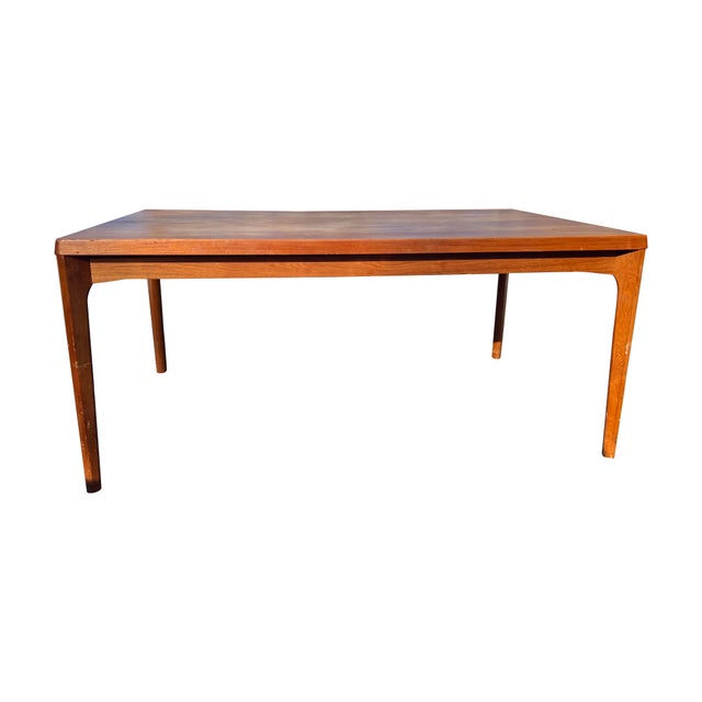 Vintage Danish Modern Teak Dining Table Extendable Retractable Great table! The ends extend out on either side to open to...