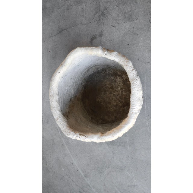 13" Mid Century Rough Hewn Organic Ceramic Planter For Sale - Image 10 of 10