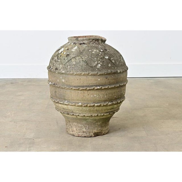 Spanish 19th Century Sgraffito Terracotta Olive Jar For Sale - Image 9 of 10