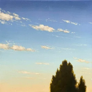 Jim Thalassoudis (Australian, B. 1962) Realist Landscape "Study of the Sky #2”, Signed (2004, Oil on Canvas)