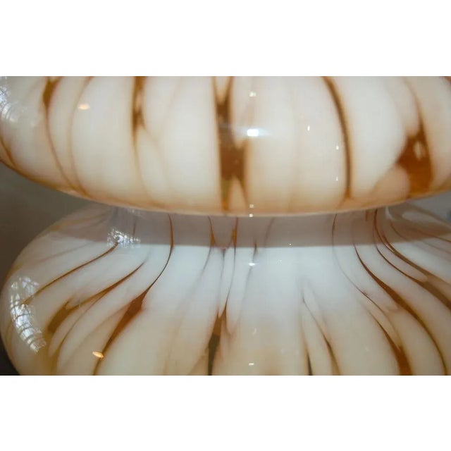 Mid-Century Modern Carlo Nason Vintage Murano Glass Table Lamps in Tangerine - a Pair For Sale - Image 3 of 10