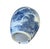 Blue Vintage Chinoiserie Egg Shaped Blue and White Vase 16" H For Sale - Image 8 of 10