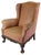 Chesterfield High Flap Chair in Brown Leather, 1920s For Sale