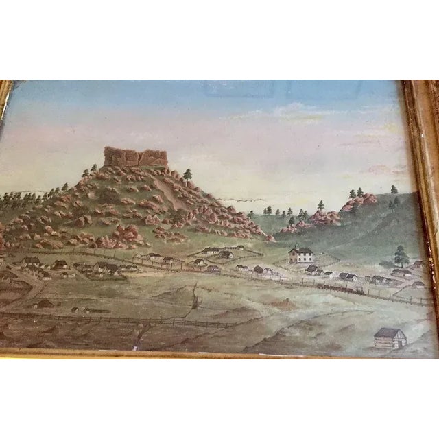 19th Century Folk Art American West Colorado Landscape Oil Painting For Sale In New York - Image 6 of 10