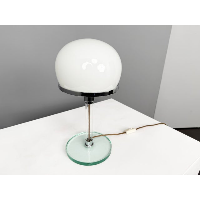 Mid-Century Modern Bauhaus Table Lamp by Carl Jacob Jucker for Imago DP, Italy, 1960s For Sale - Image 3 of 11