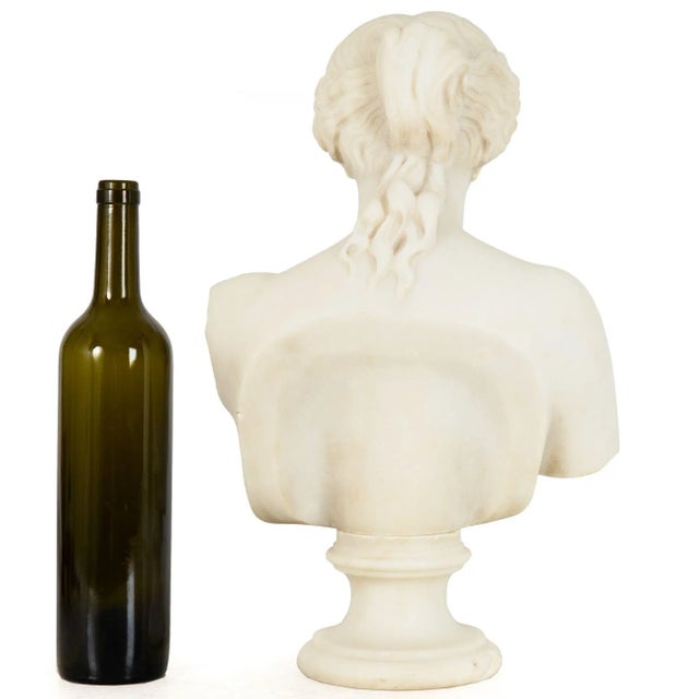 Stone Italian Grand Tour Carved Alabaster Bust of Venus of Milo, 20th Century For Sale - Image 7 of 18