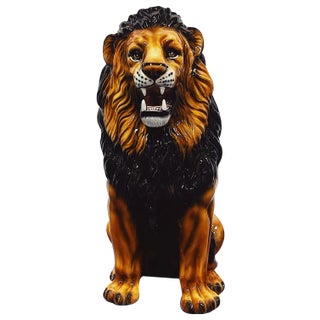 Lion Ceramic Statue from Ceramiche Boxer For Sale