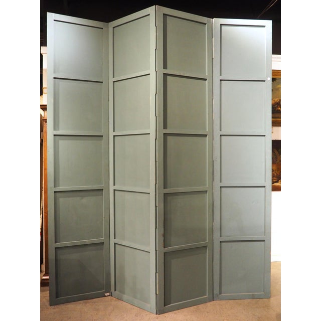 French Grand Antique French Papier Peinte 4-Panel Screen, the Garden of Armida, C. 1875 For Sale - Image 3 of 18