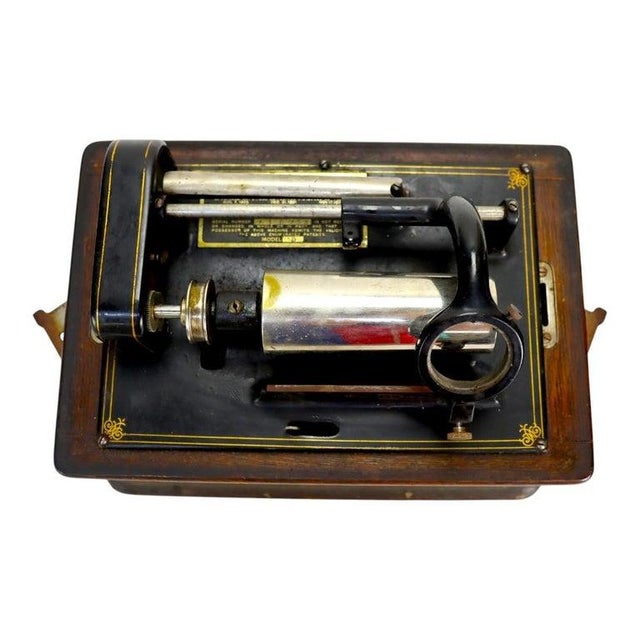 Arts & Crafts Antique Edison Oak Standard Cylinder Phonograph Model D C1920 For Sale - Image 3 of 14