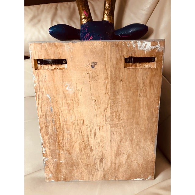 Wood 1940s Carved Wood Deer Head For Sale - Image 7 of 7