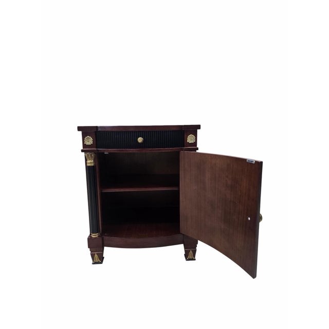 Neoclassical Empire Revival Mahogany Nightstand/End Table For Sale - Image 9 of 10
