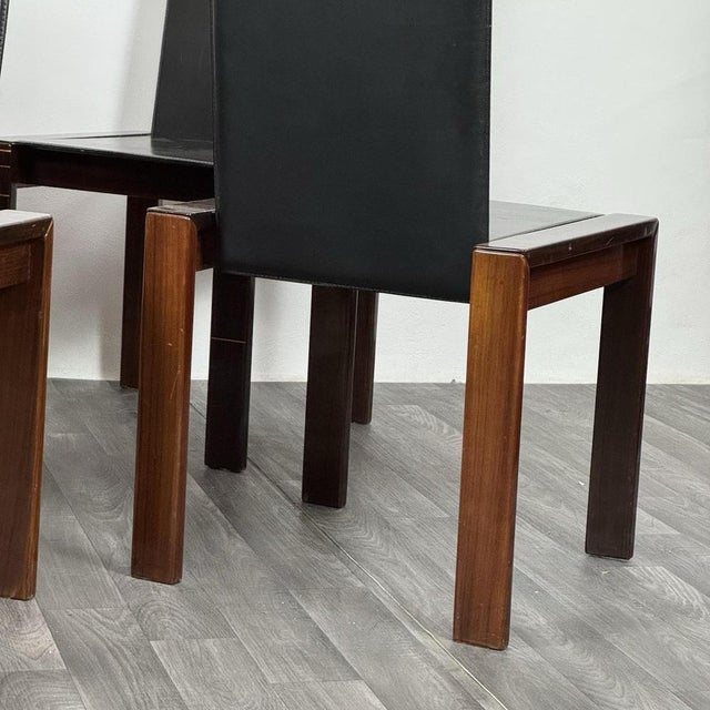 Mid-Century Modern Rosewood Dining Chairs in the style of Afra & Tobia Scarpa, 1970, Set of 6 For Sale - Image 6 of 15