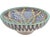 Vintage Orange & Teal Moorish Floral Ceramic Bowl For Sale - Image 9 of 11