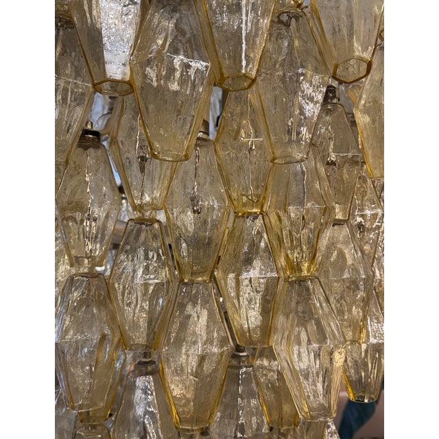 Glass Carlo Scarpa for Venini Polyhedral Chandelier For Sale - Image 7 of 12
