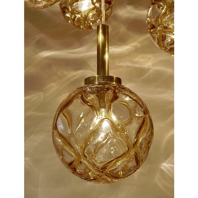 Vintage Glass Pendant Light from Doria Leuchten, 1970s For Sale - Image 13 of 16
