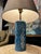1950s Mid-Century Modern Guido Gambone Ceramic Table Lamp - Italian Cobalt Blue For Sale - Image 9 of 10