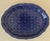 Blue Mid 20th Century Set of Six Blue Glazed Stoneware Plates and Platters With Relief Floral Pattern - Set of 6 For Sale - Image 8 of 10
