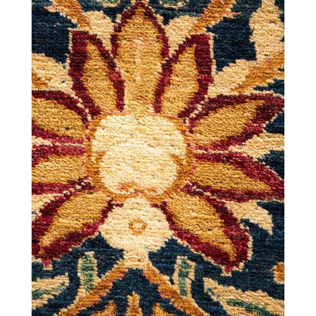 Moroccan Vintage Moroccan Hand Knotted Wool Area Rug, Navy Blue - 7'10" X 10'1" For Sale - Image 3 of 9