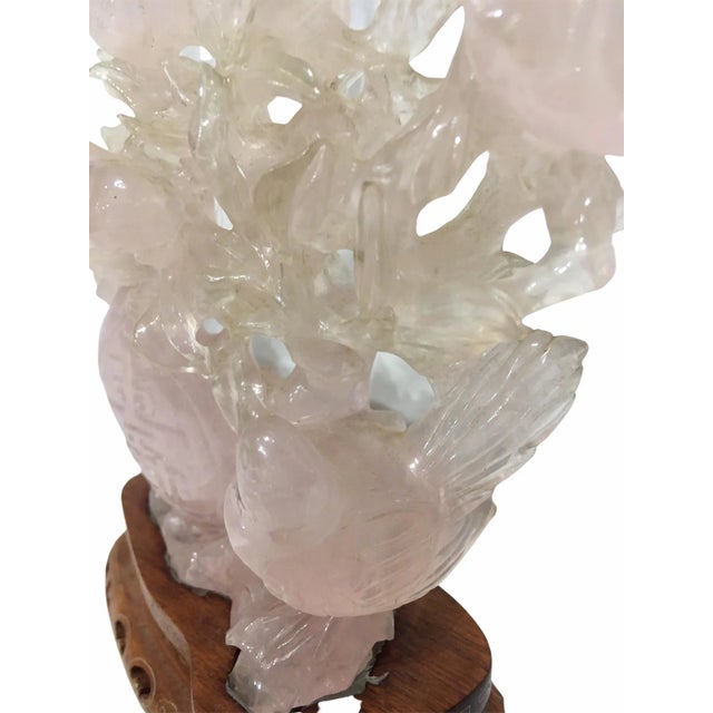 Chinese Carved Rose Quartz Sculpture For Sale - Image 9 of 11