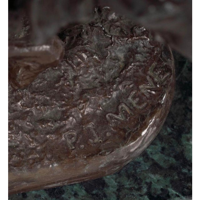 French Antique French Bronze Dog Sculpture by P. J. Mene - Setter For Sale - Image 3 of 4