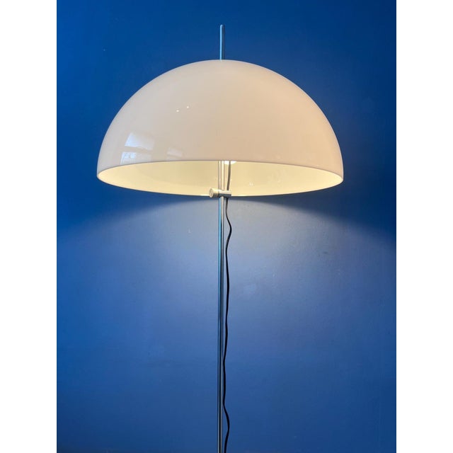 Vintage Space Age Mushroom Floor Lamp with White Acrylic Glass Shade from Gepo For Sale - Image 3 of 13