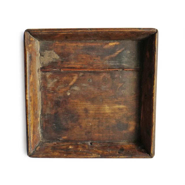 Vintage Mongolian Wood Tray For Sale - Image 4 of 5