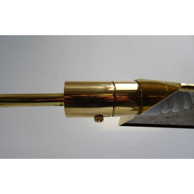Adjustable Brass Reading Lamp attributed to Christian Liaigre, France, 1970s For Sale - Image 12 of 18