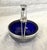 Contemporary Vintage Cobalt Blue Preserve Bowl W/Chrome Basket For Sale - Image 3 of 6