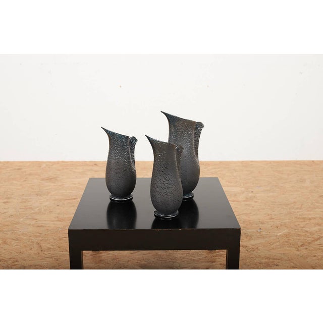 Barbarico Vases by Ercole Barovier for Barovier & Toso, 1951, Set of 3 For Sale - Image 4 of 15