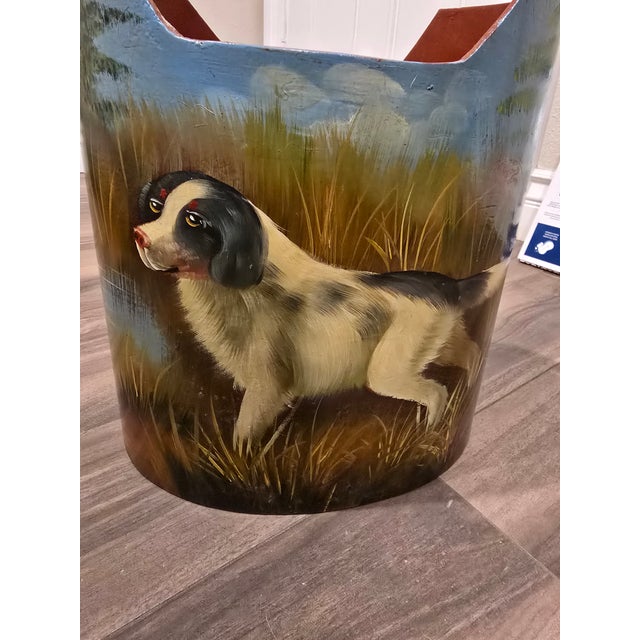 English Late 20th Century Hunting Dog, Storage Bin, Magazine Holder For Sale - Image 3 of 13