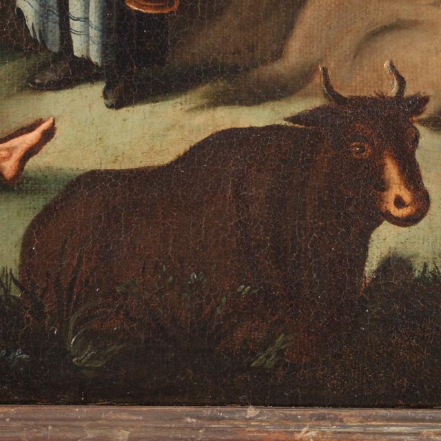 Italian Artist, Pastoral Scene, 1750, Oil on Canvas, Framed For Sale - Image 9 of 16
