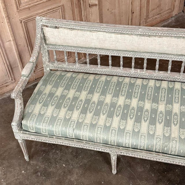 18th Century Gustavian Period Bench With Original Scraped Finish For Sale - Image 16 of 18