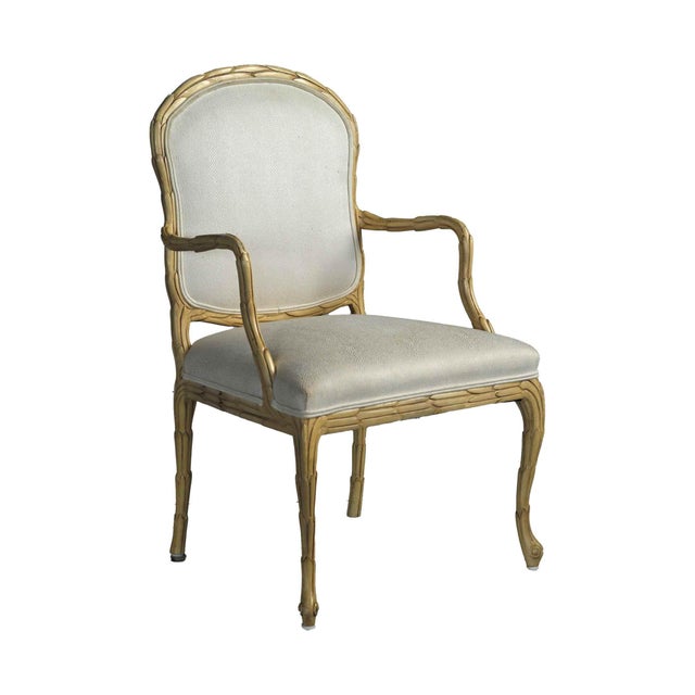 Pair of vintage late 20th C, Louis XV-style armchairs by Century Furniture Company. These pieces are characterized by...