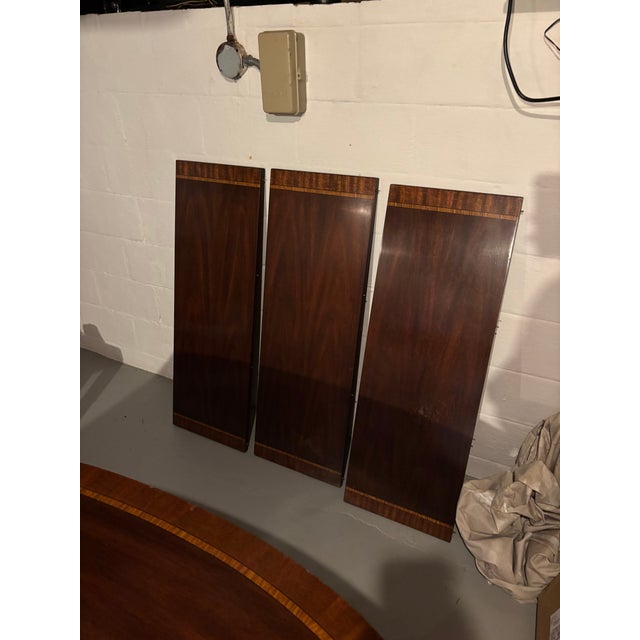 Vintage Henkel Harris 2207 Mahogany Double Pedestal Dining Table For Sale - Image 9 of 14