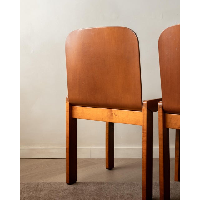 Italian Plywood Dining Chairs by Molteni, 1970s, Set of 4 For Sale - Image 15 of 18