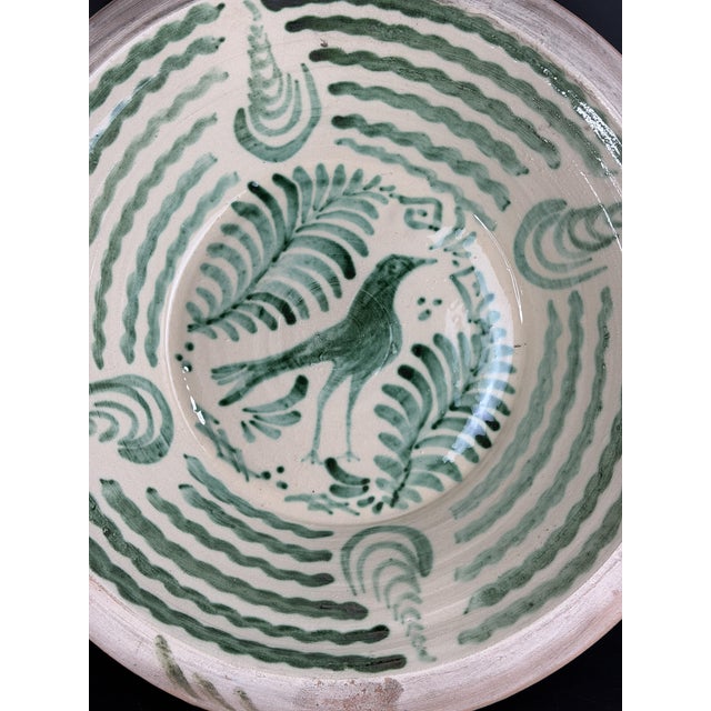 Large Spanish Fajalauza Ceramic Bowl For Sale - Image 4 of 8