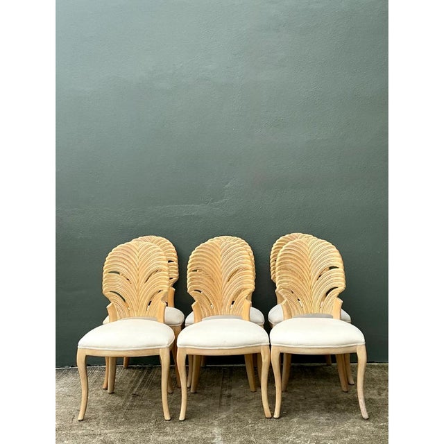 Vintage Sculptural Wood Dining Chairs - Set of Six For Sale In West Palm - Image 6 of 12
