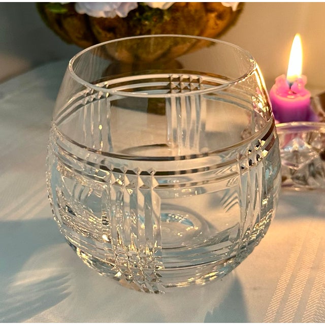 Transparent Vintage Ralph Lauren Glen Plaid Roly Poly Glass - 1 For Sale - Image 8 of 10